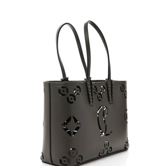 New Christian Louboutin Cabata Perforated Logo Leather Tote bag - Picture 2 of 8